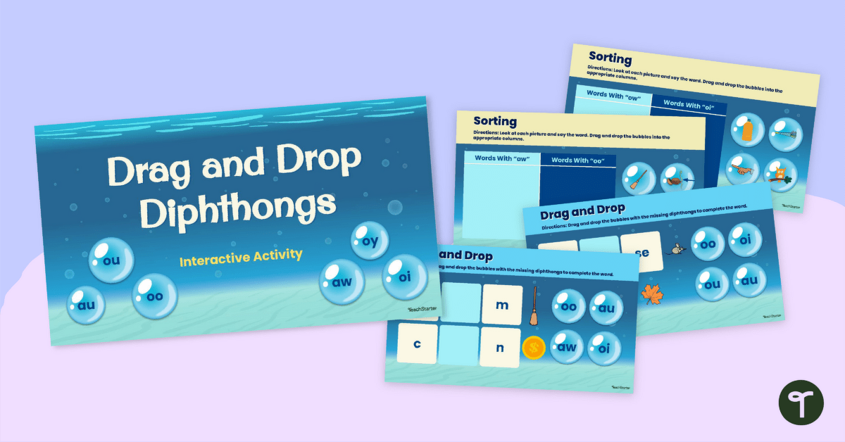 Diphthongs Interactive Activity teaching resource