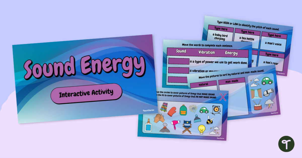 Sound Energy Interactive Activity teaching resource