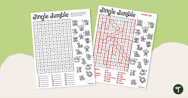 Go to Jingle Jumble - Free Christmas Search-a-Word teaching resource
