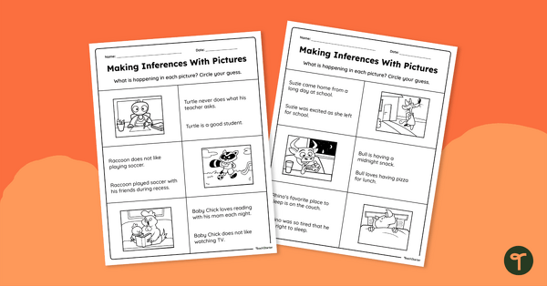 Image of Making Inferences With Pictures Worksheet