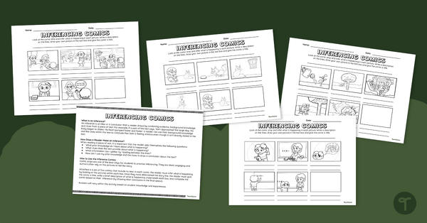 Image of Inference Comics - Worksheet