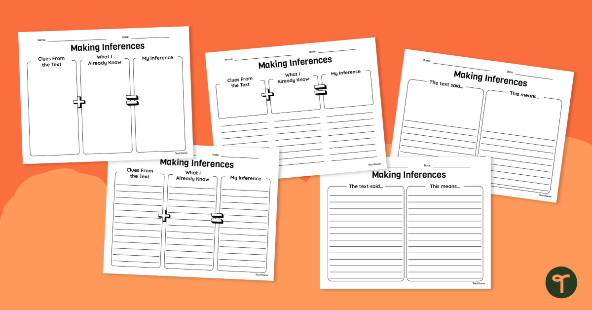 Making an Inference – Graphic Organiser Pack teaching resource