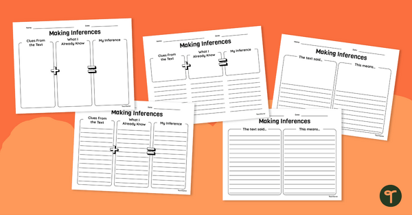 Go to Making an Inference – Graphic Organiser Pack teaching resource
