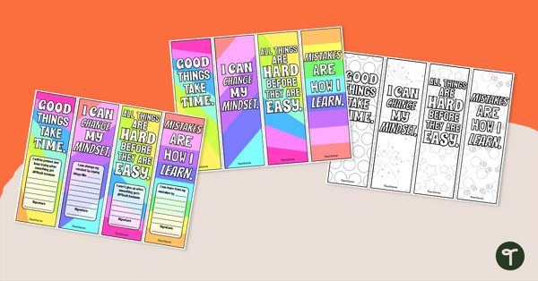 Go to Growth Mindset Bookmarks teaching resource