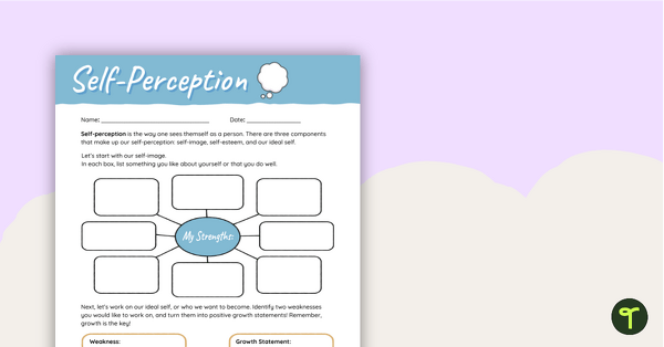 Go to Self-Perception Worksheet teaching resource