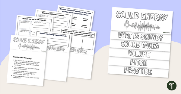 Go to Sound Energy Flip Book for Grade 2 Science teaching resource