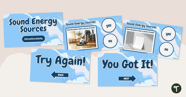 Go to Sound Energy Sources Interactive Activity teaching resource