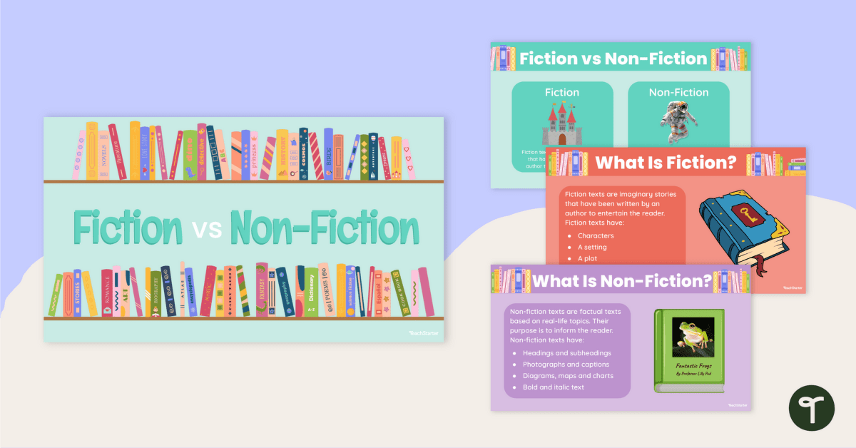 Fiction vs Non-Fiction Teaching Slides teaching resource
