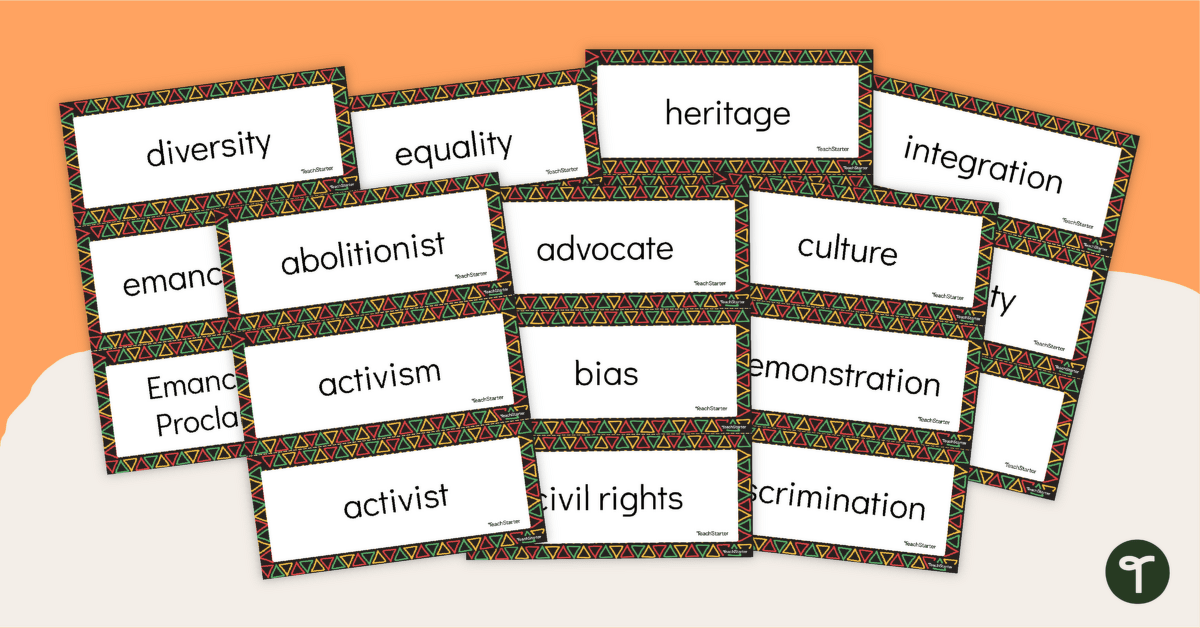 Black History Word Wall Cards teaching resource