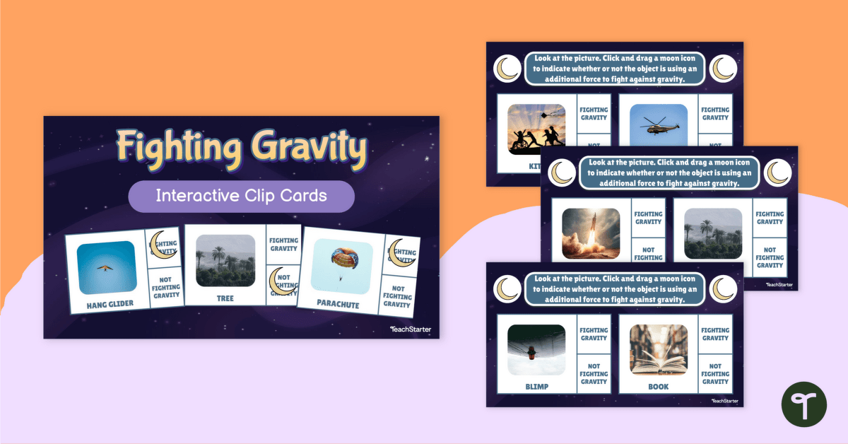 Fighting Gravity Interactive Peg Cards teaching resource