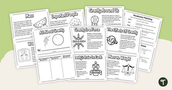 Go to All About Gravity Mini-Book teaching resource