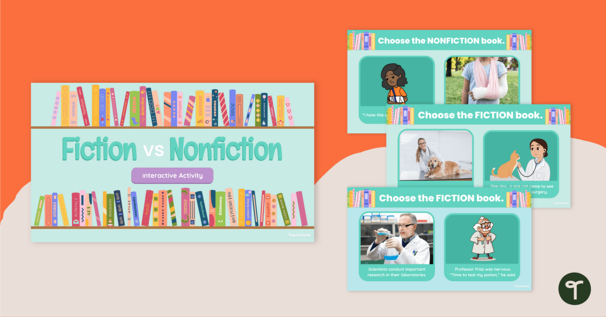 Fiction vs Nonfiction Interactive Activity teaching resource