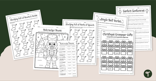 Go to Year 3 and Year 4 English Worksheets - Christmas Printables teaching resource