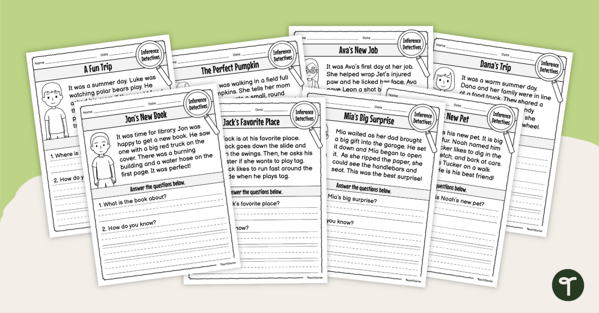 Inference Detectives Worksheet Pack teaching resource
