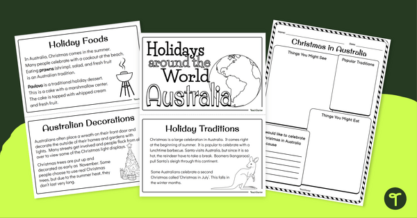 Go to Christmas Around the World Mini Book – Australia teaching resource
