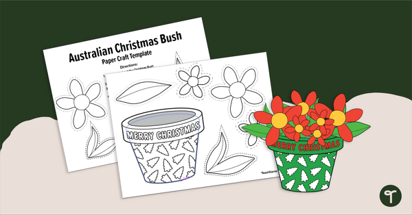 Go to Australian Christmas Bush Craft Template teaching resource