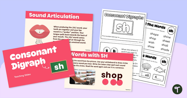 Image of Sh Digraph Lesson Resource Pack