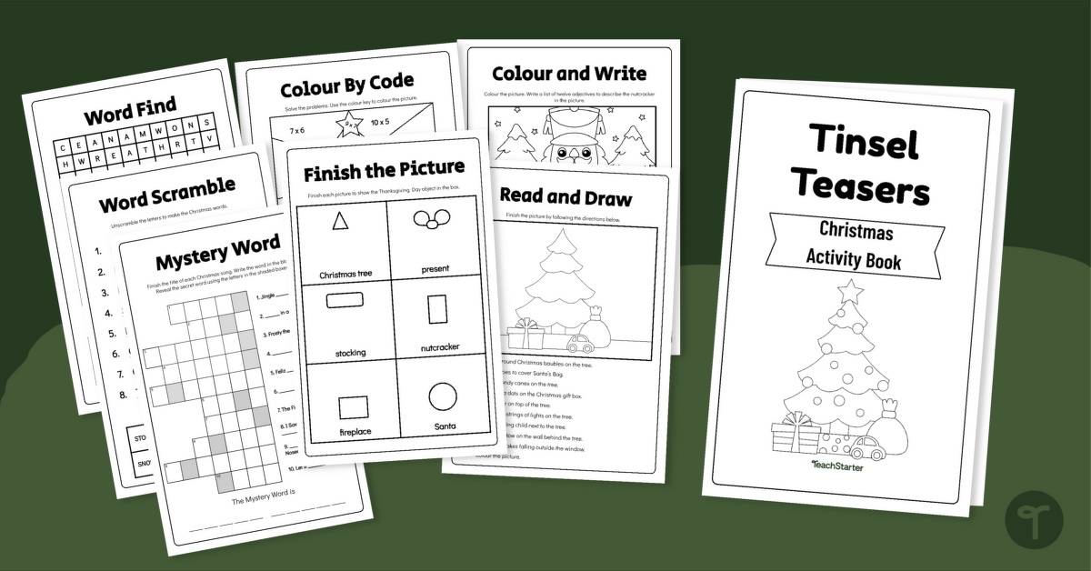 Christmas Activity Workbook for Key Stage 2 teaching resource