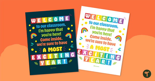 Go to Classroom Welcome Sign - Back to School Poem teaching resource