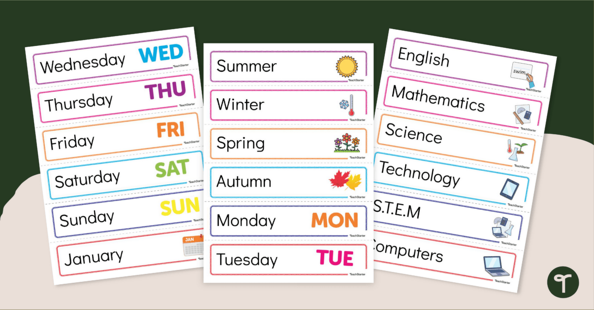 Visual Schedule - Editable Timetable Cards