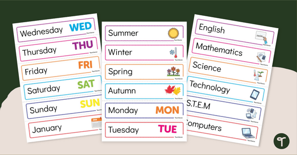 Go to Visual Schedule - Editable Timetable Cards teaching resource