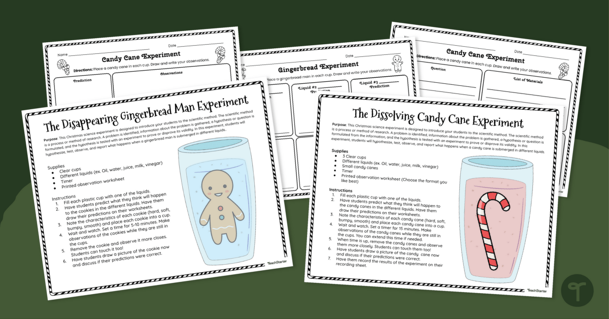 Christmas Science Experiments teaching resource
