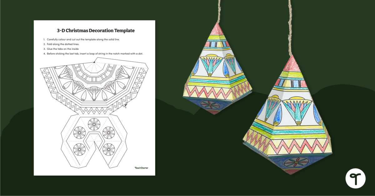 Christmas in Egypt - Ornament Template teaching resource