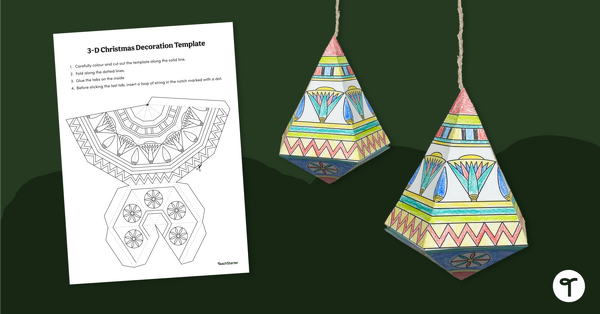 Go to Christmas in Egypt - Bauble Template teaching resource