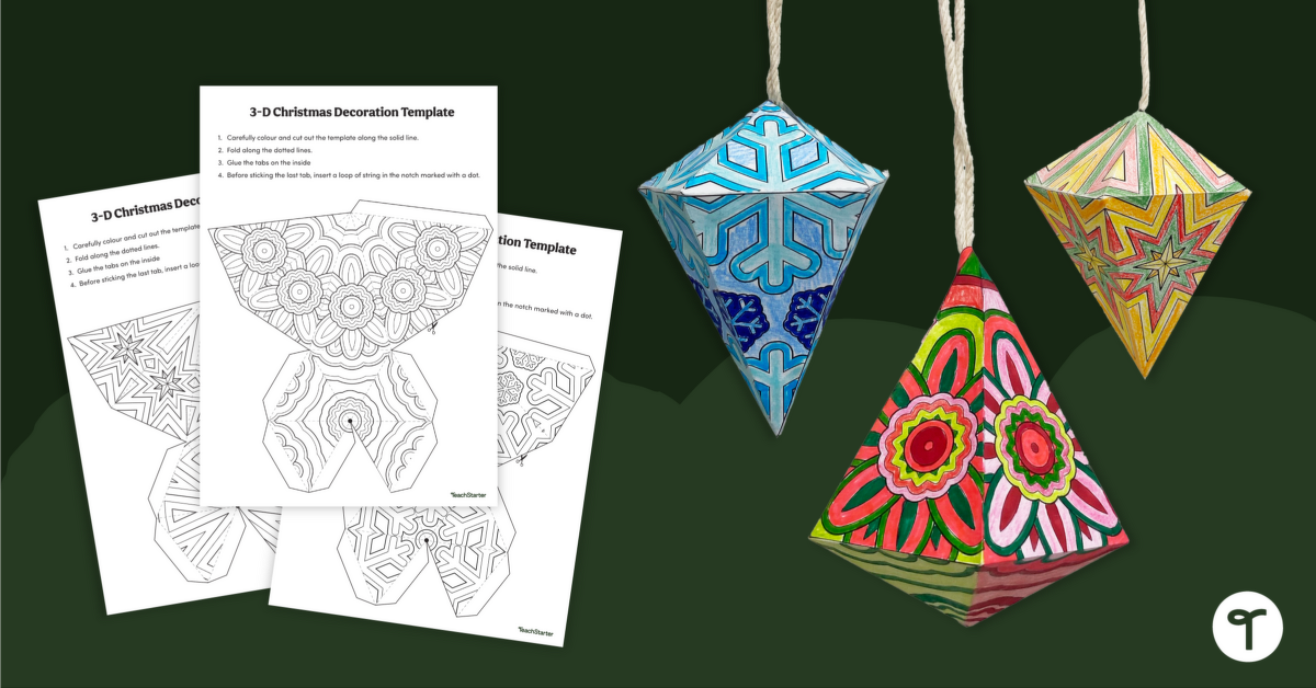 Mindful Colouring Baubles - Christmas Papercraft teaching resource