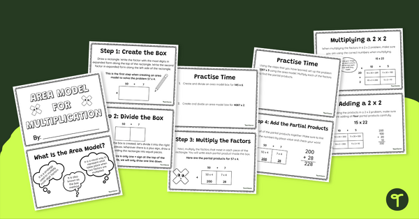 Go to Area Model for Multiplication Mini-Book teaching resource