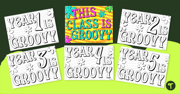 Go to Back to School Retro Theme Colouring Sheets teaching resource