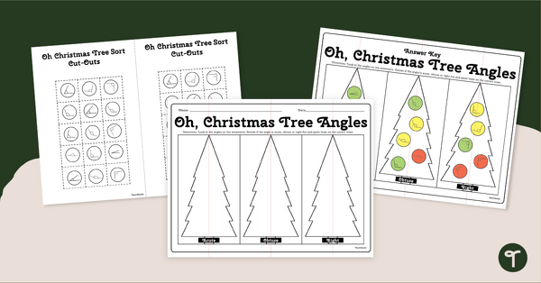 Go to Christmas Angles Worksheet for 4th Grade teaching resource