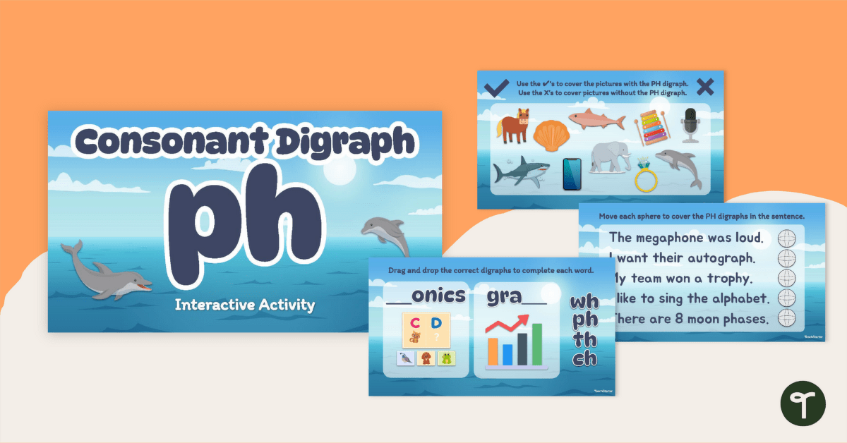 Consonant Digraph PH Interactive Activity teaching resource