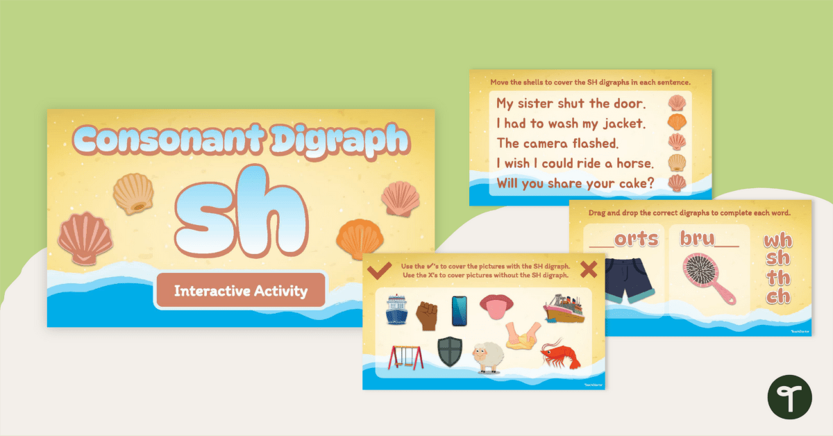 Consonant Digraph SH Interactive Activity teaching resource