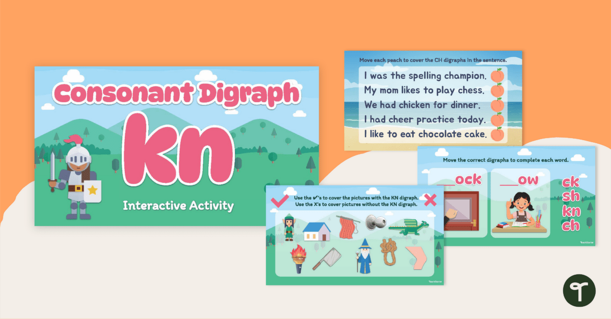 Consonant Digraph KN Interactive Activity teaching resource