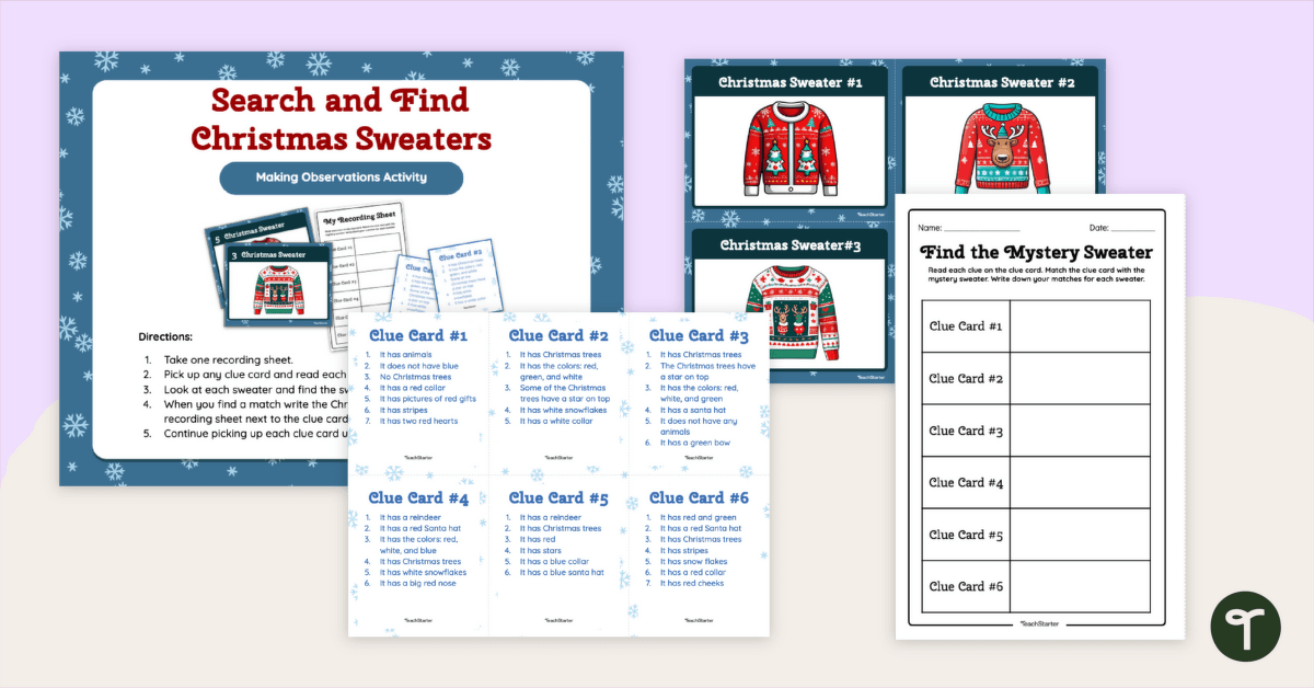 Tacky Christmas Sweater Problem Solving Activity teaching resource