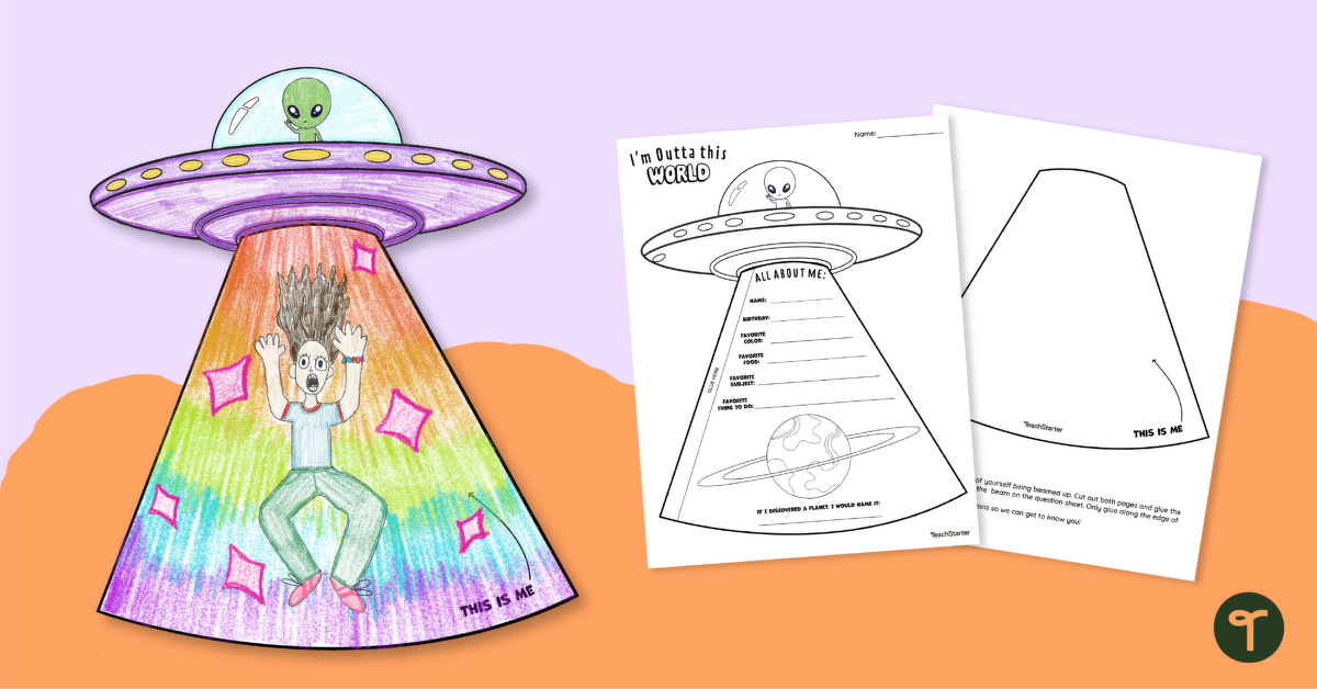 I'm Outta This World - About Me Kids' Craft teaching resource