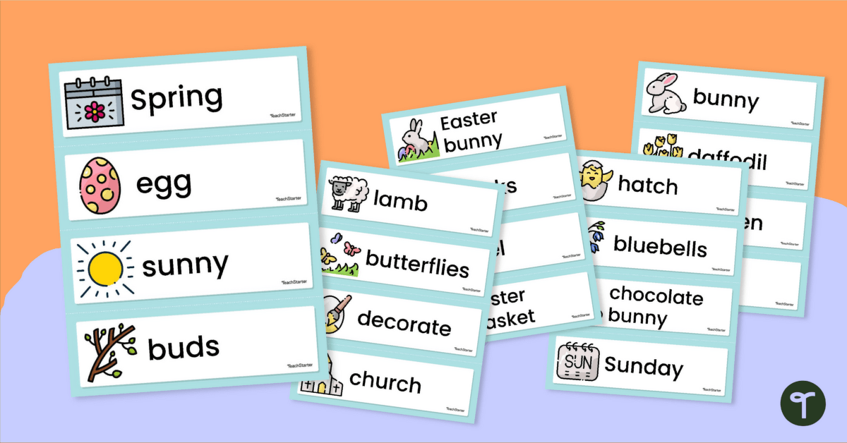Easter Word Wall Vocabulary teaching resource