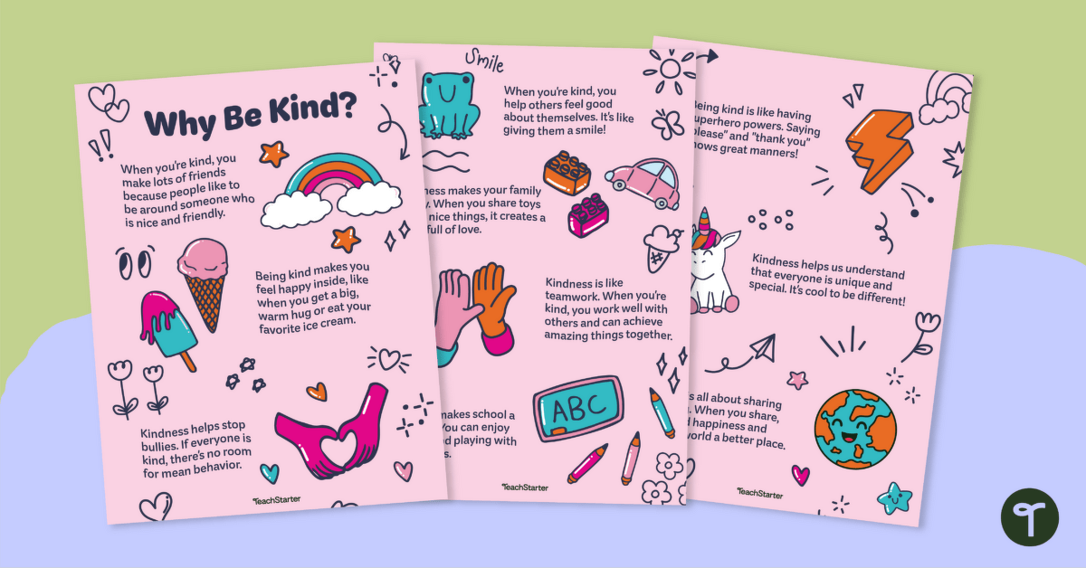 Why Be Kind Classroom Posters teaching resource