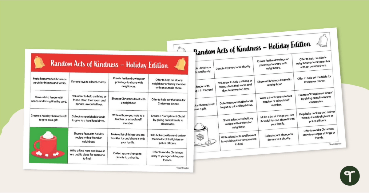 Christmas Random Acts of Kindness Calendar teaching resource