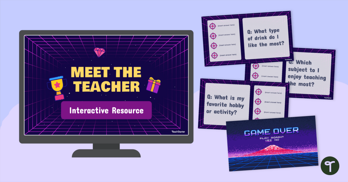 Meet the Teacher Trivia Game - Interactive Activity teaching resource