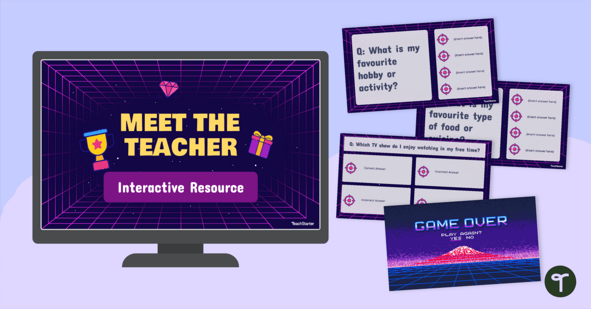 Meet the Teacher - Get to Know You Game teaching resource