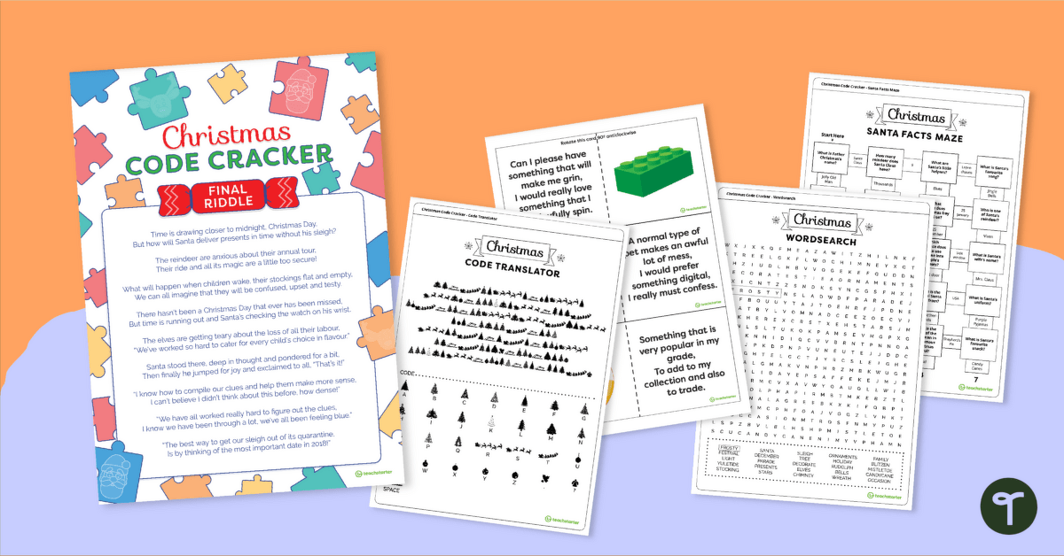 Christmas Code Cracker - Classroom Breakout Game teaching resource