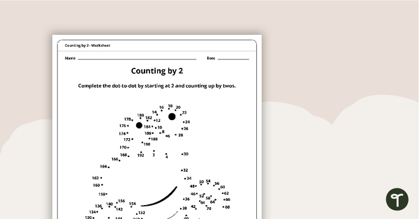 Go to Dot-to-Dot Drawing - Counting by 2 - Alien teaching resource