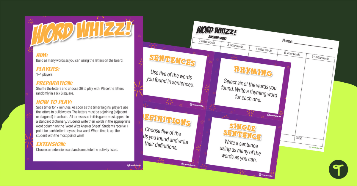Word Whizz - Word Spelling Game for Kids teaching resource