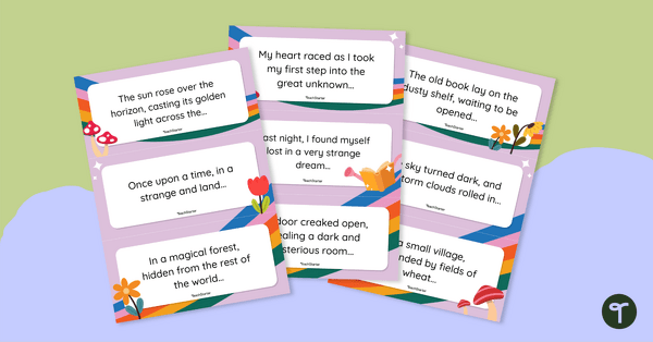 Go to Inspiring Story Starters - Task Cards teaching resource