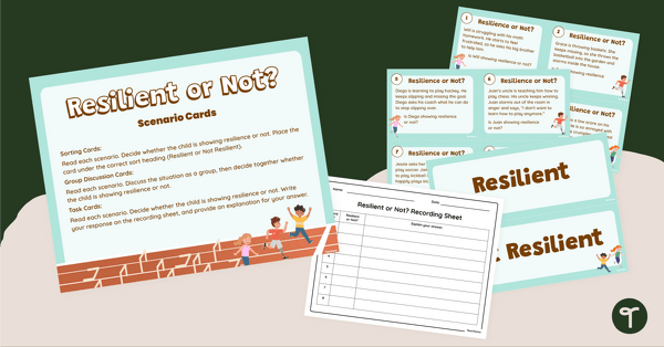 Go to Resilience or Not? Scenario Task Cards teaching resource