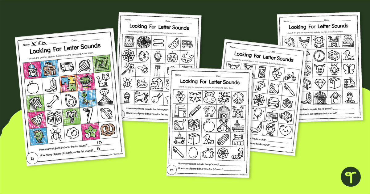 Letter Sound Worksheets - Initial, Medial, and Final Positions teaching resource