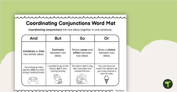 Go to Coordinating Conjunction Word Mat teaching resource