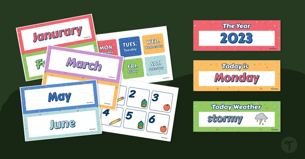 Go to Classroom Display Calendar teaching resource